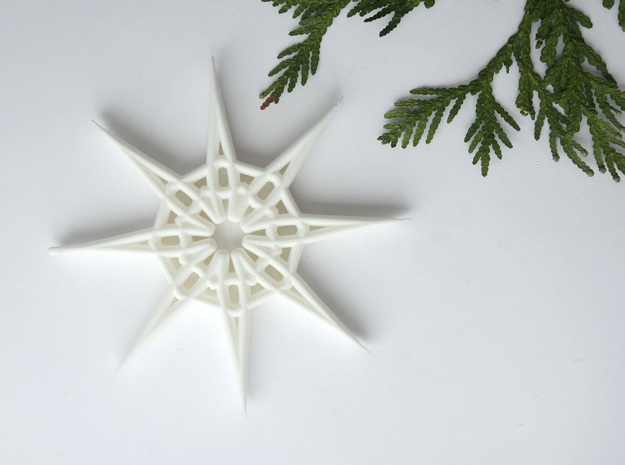 Santa's Star in White Natural Versatile Plastic