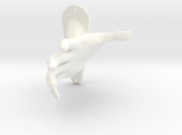 life size hand in White Processed Versatile Plastic