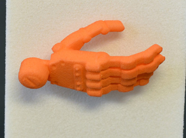 PRHI Solid Arm - Open Hand (Right) in Orange Processed Versatile Plastic