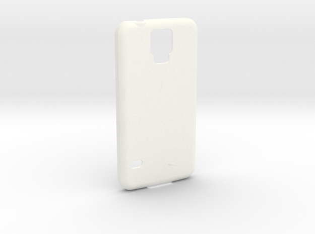 Customizable Samsung S5 case in White Processed Versatile Plastic