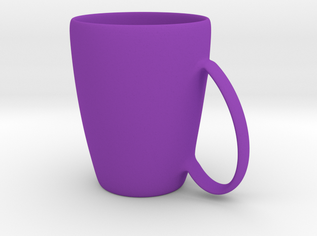 Coffee mug #6 - Handle UpSideDown in Purple Processed Versatile Plastic