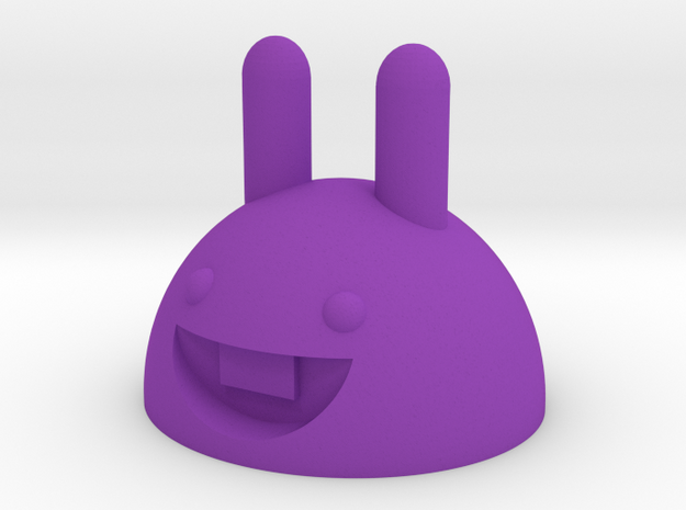 Rubber band bunny in Purple Processed Versatile Plastic
