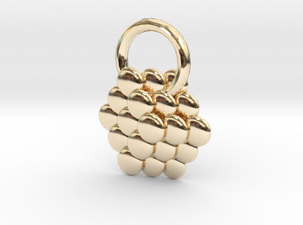 Sphere and cube in 14K Yellow Gold