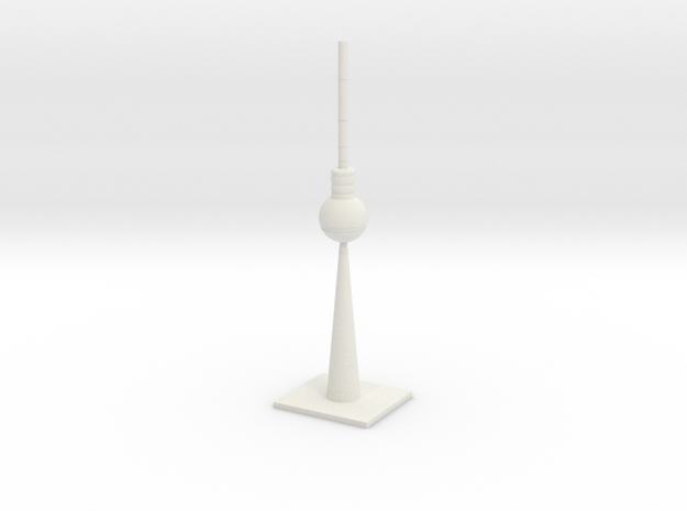 Berlin TV Tower in White Natural Versatile Plastic