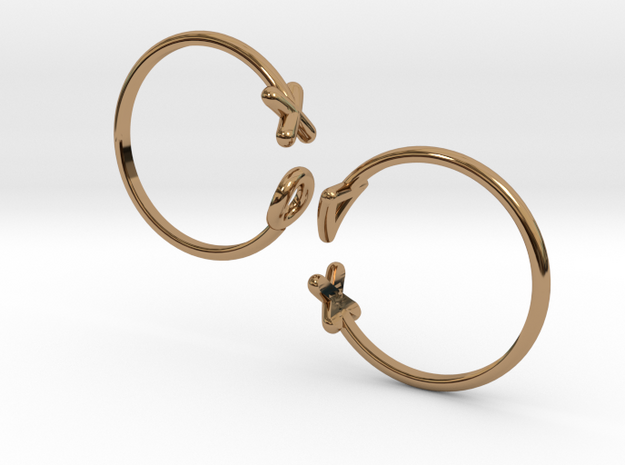 Stackable 2 parts ring (Medium/small) in Polished Brass