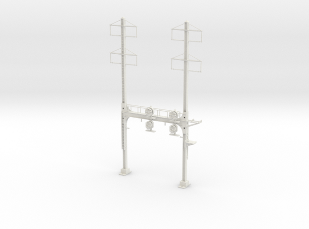 HO Scale PRR W-signal Beam 2 Track  W 2-2 PHASE R in White Natural Versatile Plastic