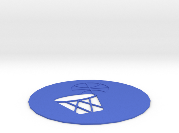 Basketball Coasters in Blue Processed Versatile Plastic