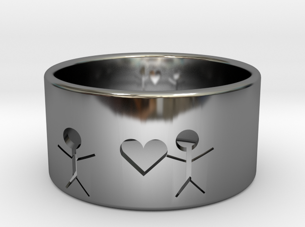 Grab your heart in Fine Detail Polished Silver