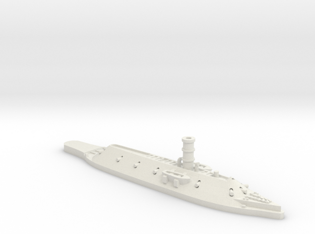 1:1200 CSS Virginia (USS Merrimack) in White Natural Versatile Plastic