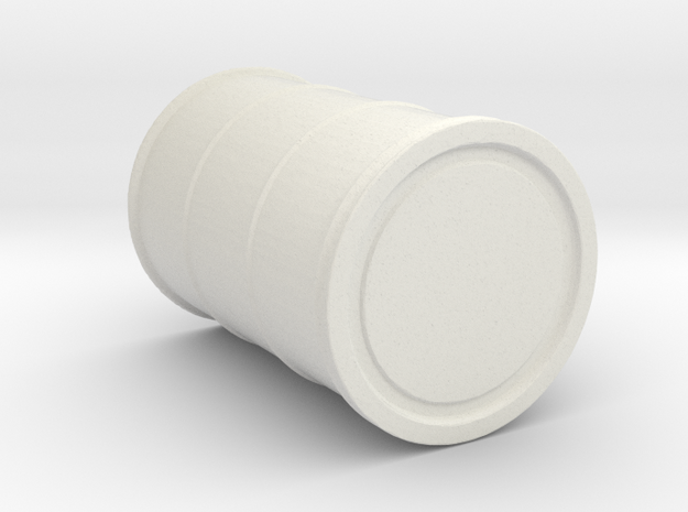 Drum, 55 Gallon, Standard Accessory in White Natural Versatile Plastic: 1:32