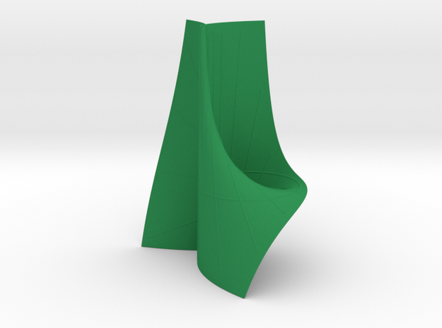 Cayley's Ruled Cubic (1 Pinch Point at Inf.) in Green Processed Versatile Plastic