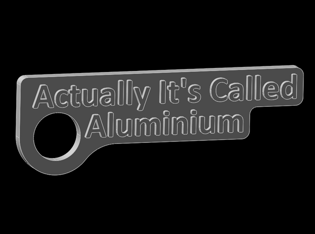 Aluminum keychain in Aluminum
