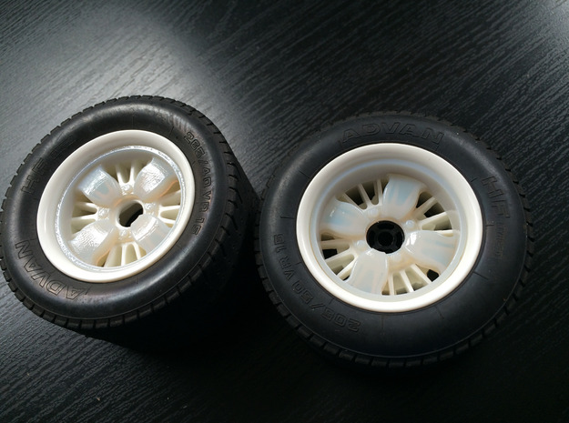 039003-01 Tamiya Willy's Wheeler Libra Wheel Caps in Tan Fine Detail Plastic