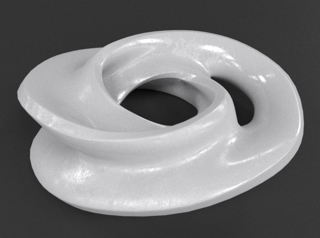 Saddle Surface 04 in White Processed Versatile Plastic