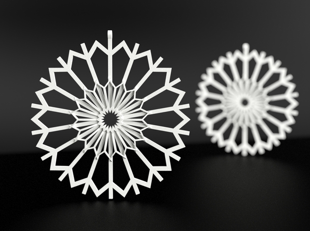 Dandelion Earrings in White Processed Versatile Plastic