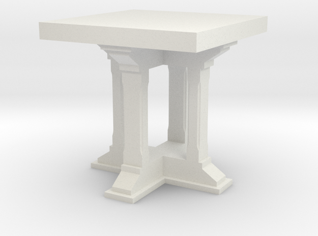 1:24 Side Table in White Natural Versatile Plastic