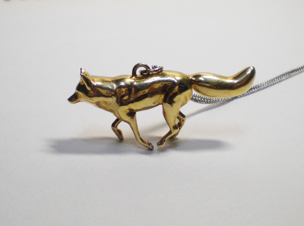 Fox in Polished Brass