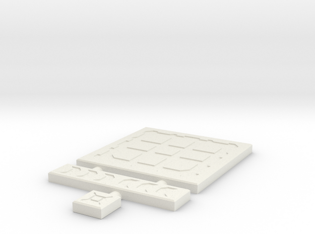 SciFi Tile 04 - Techno plate in White Natural Versatile Plastic