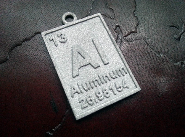 Aluminum Periodic Table Pendant in Aluminum