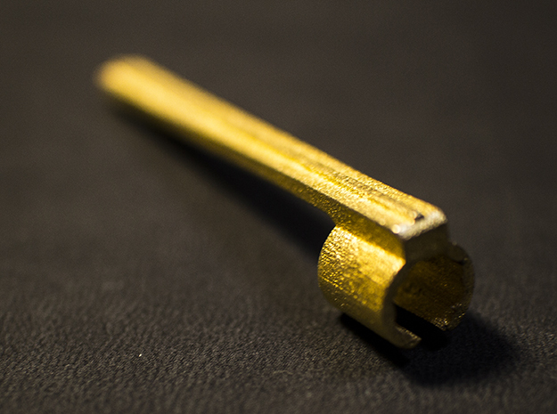 A Metal Apple Pencil Clip [ iPad Pro ] in Polished Gold Steel