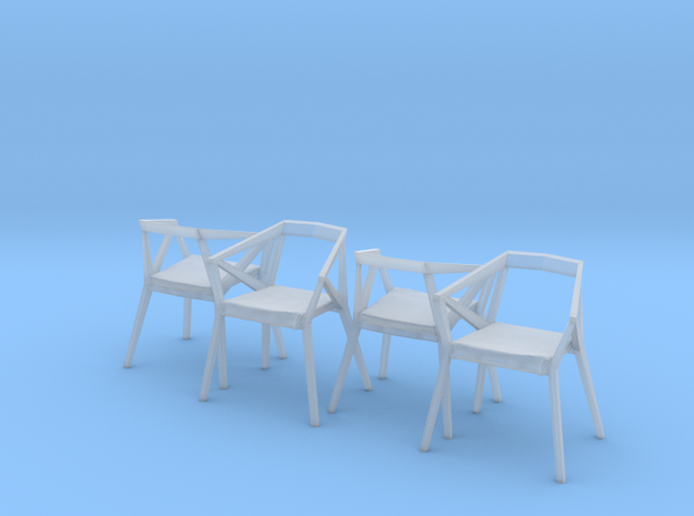 1:24 YY Chair Set in Tan Fine Detail Plastic