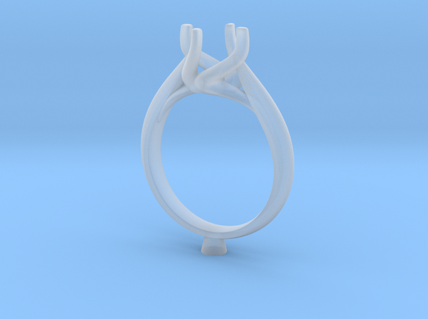 CA6 - Engagement Ring Twisted Style 3D Printed Wax