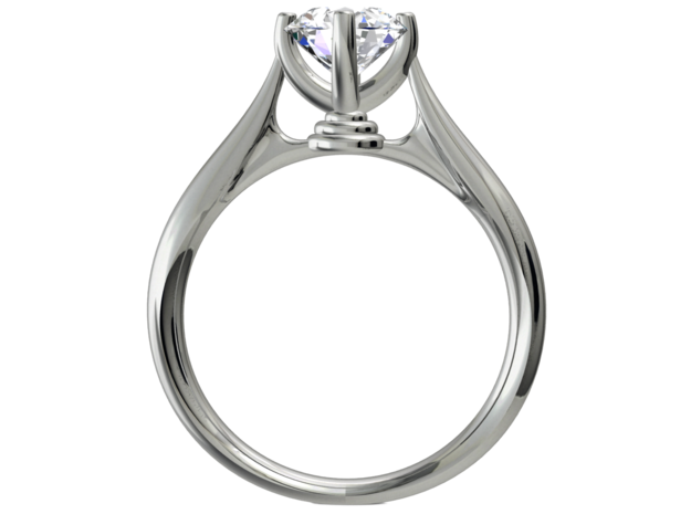 CA13  -   Bat Man Style Engagement Ring Design 3D  in Tan Fine Detail Plastic