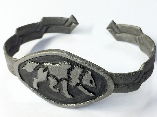 2.5" Wolf Bracelet in White Natural Versatile Plastic