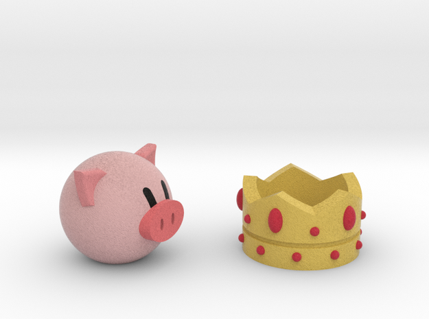 Crown And Pig in Full Color Sandstone