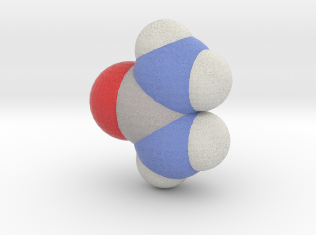 Urea molecule (x40,000,000, 1A = 4mm) in Full Color Sandstone