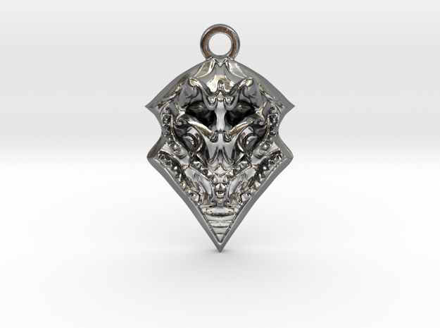 BORO pendant  in Polished Silver