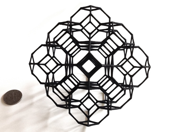 Truncated octahedral lattice in Black Natural Versatile Plastic