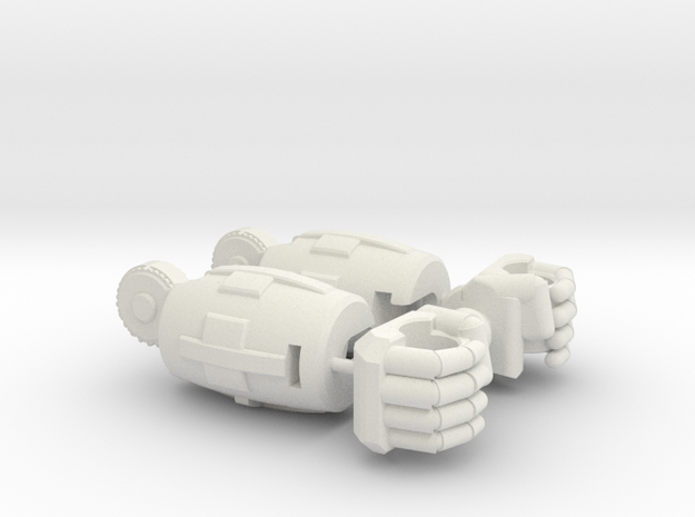 Fearsome Gust Arms and Fists in White Natural Versatile Plastic