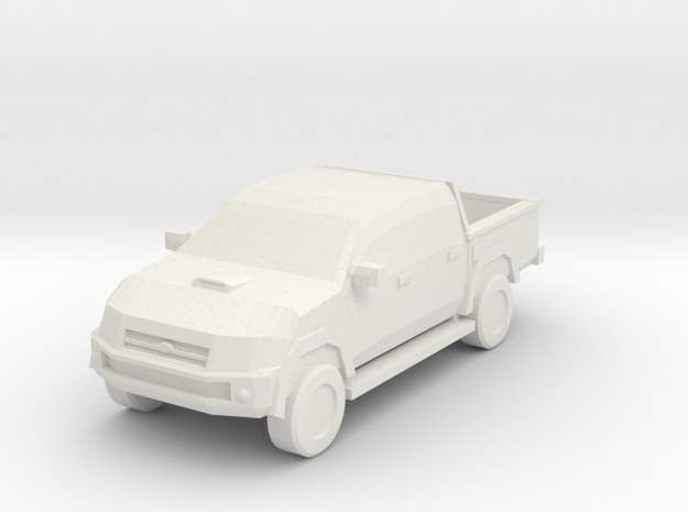 10mm (1/144) 2007 Toyota Hilux (reinforced bed) in White Natural Versatile Plastic