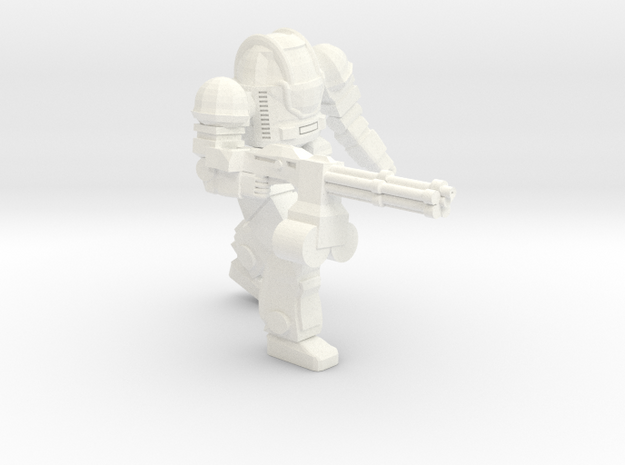 Ogre MKII Heavy Rotary Cannon (Free Download) in White Processed Versatile Plastic