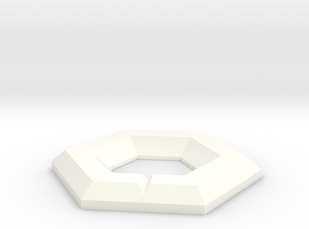 NXS - Marked Hex in White Processed Versatile Plastic