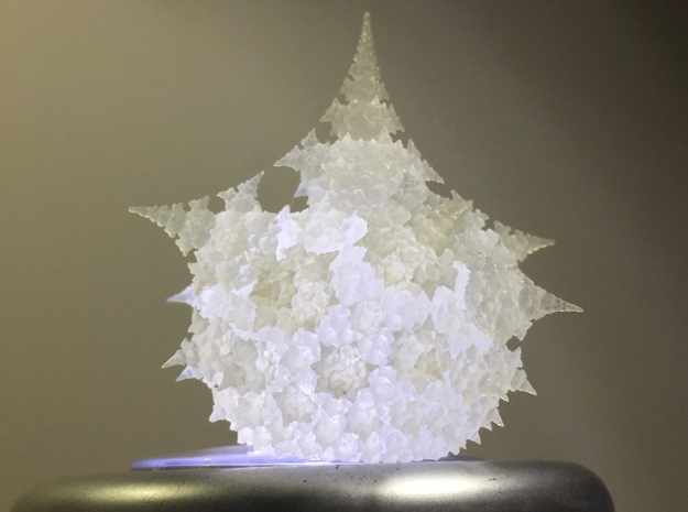 Amazing Fractal Bulb - Frosted Ultra Detail in Smooth Fine Detail Plastic