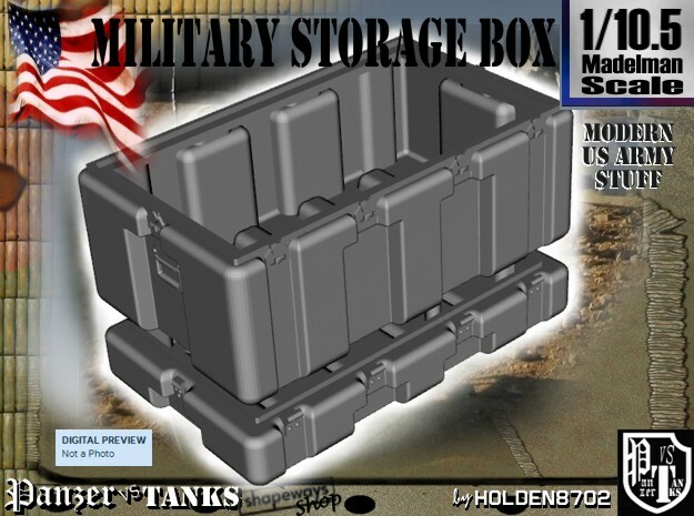 1/10.5 Military Storage Box in White Processed Versatile Plastic