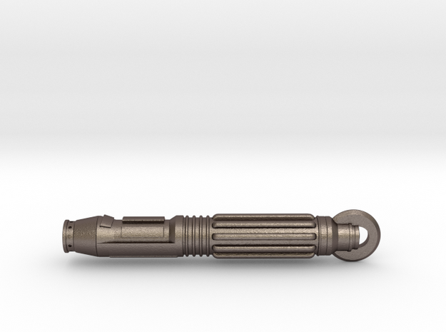 Mace Saber Keychain in Polished Bronzed Silver Steel