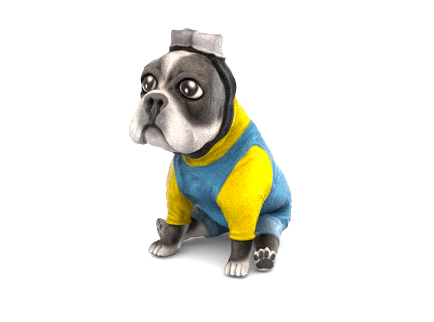 Minion Frenchie (Grey) in Full Color Sandstone