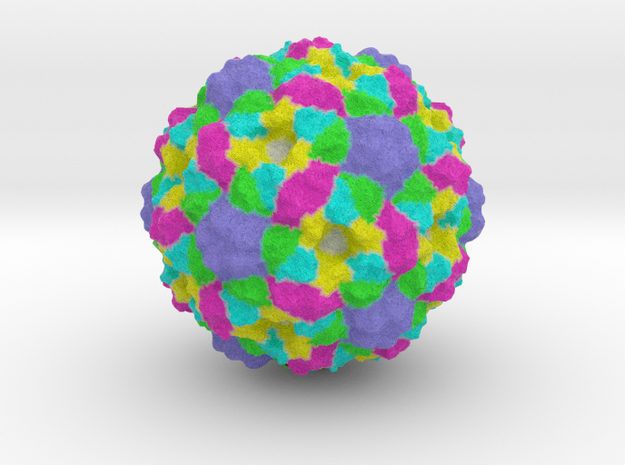 Bacteriophage Procapsid (Closed) (1CD3) in Full Color Sandstone