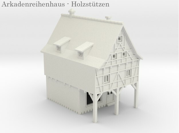 Altstadt Arkadenhaus 1 - 1:220 (Z scale) in White Natural Versatile Plastic