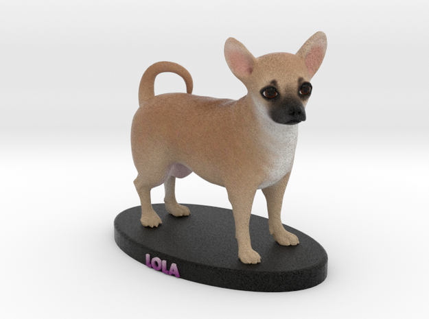 Custom Dog Figurine - Lola in Full Color Sandstone