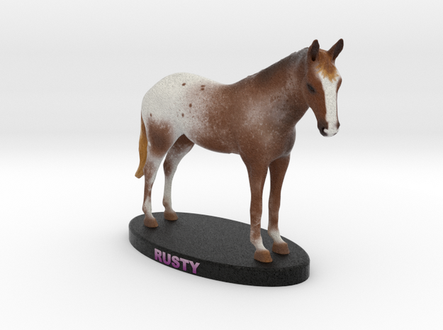 Custom Horse Figurine - Rusty in Full Color Sandstone