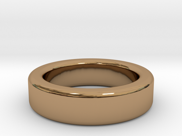 Ring Size 8 (filleted) in Polished Brass