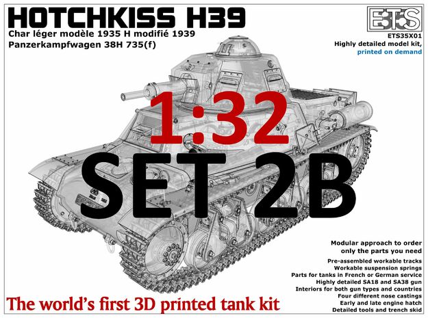ETS32X01 - Hotchkiss H39 - Set 2B in Tan Fine Detail Plastic