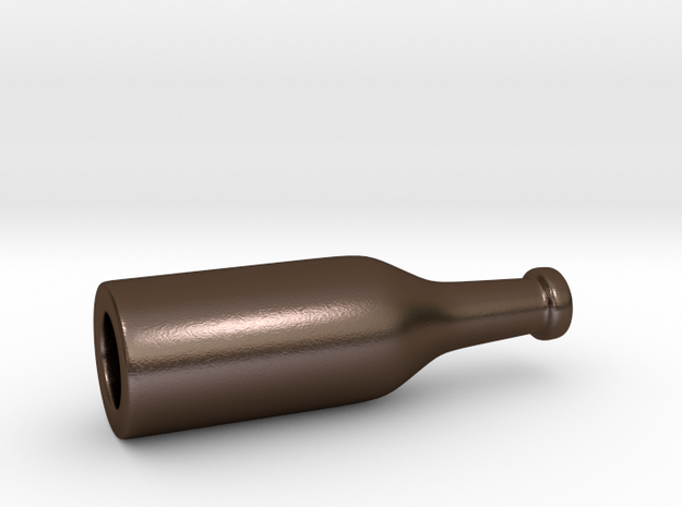 Bender Beer Bottle in Polished Bronze Steel