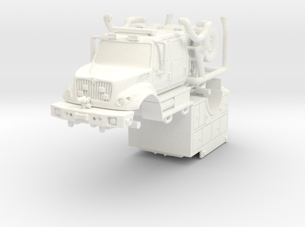 1/87 KME/International Brush Fire Truck FDNY in White Processed Versatile Plastic