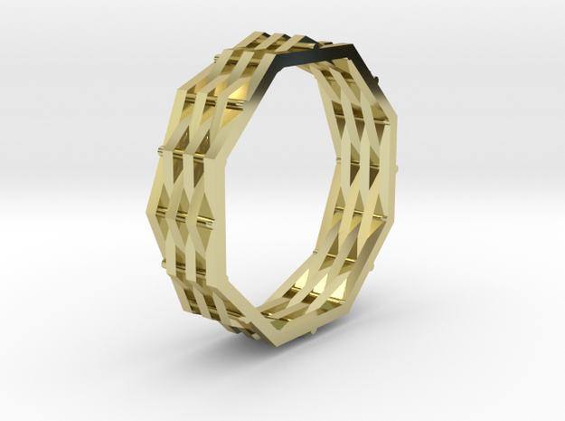 Rainbow Bridge Ring  in 18k Gold Plated Brass