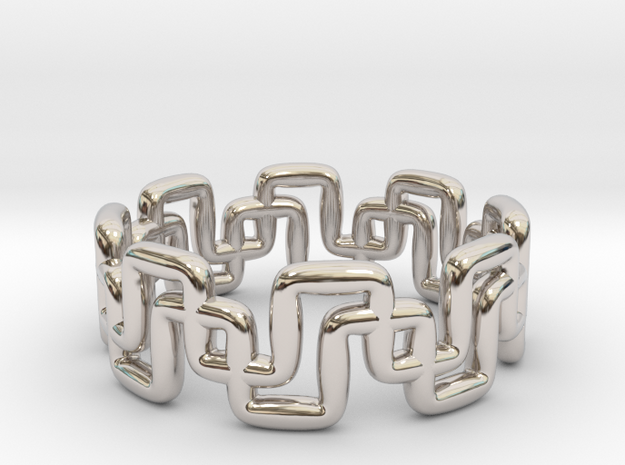 Ring Pipeline in Rhodium Plated Brass